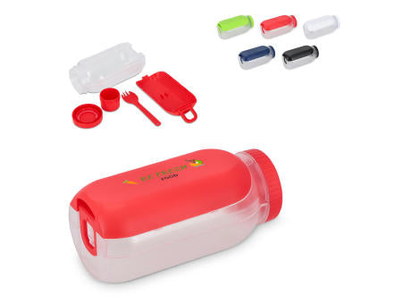 All-in-One-Lunchbox mit Soßenfach und Löffel-Gabel