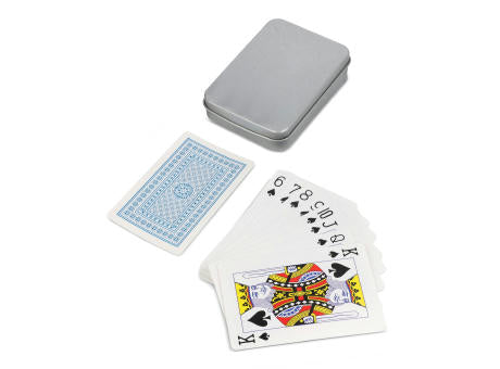 Spielkarten in Blechdose