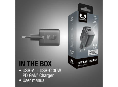 Fresh 'n Rebel 30W Schnellladegerät GaN USB-C & USB-A