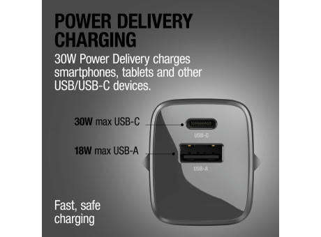 Fresh 'n Rebel 30W Schnellladegerät GaN USB-C & USB-A