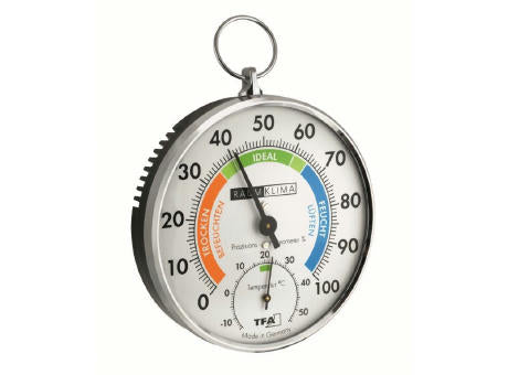 analoges Thermo-Hygrometer mit Metallring