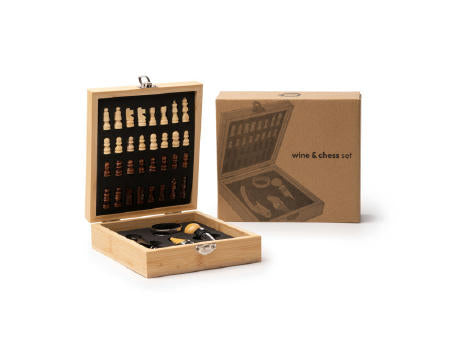 WINE/CHESS SET FRESNO GREIGE