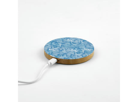 Kepler Wireless Charger aus Bambus. 15 W. USB-C-Anschluss