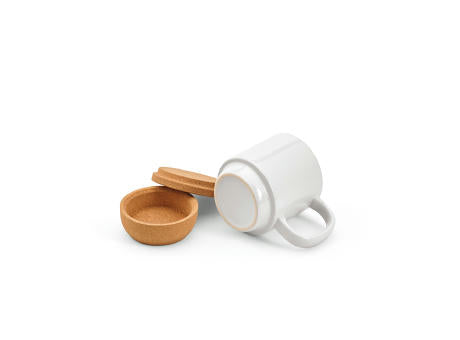 Ebro Keramik Tasse mit Kork,410 ml. Für Sublimationsdruck geeignet