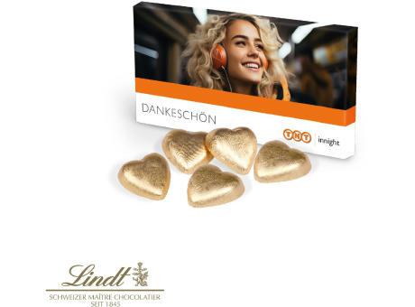 Präsentbox mit Lindt Schokoherzen, Express