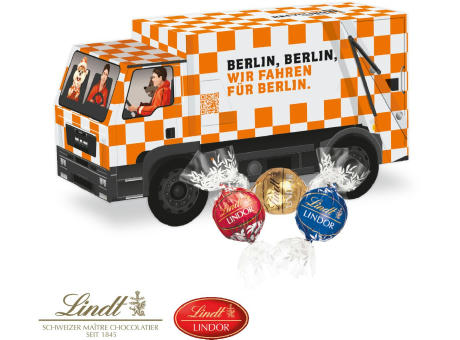 3D Präsent "LKW" mit Lindt Lindor Pralinés