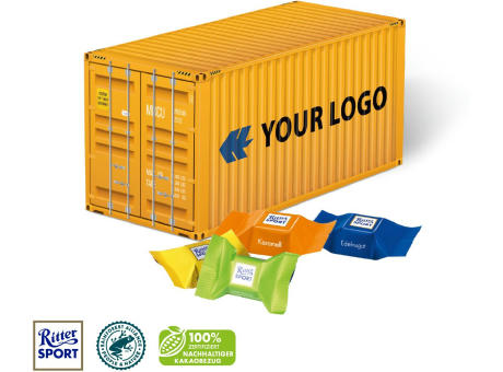 3D Präsent "Container" mit Ritter SPORT Schokowürfel