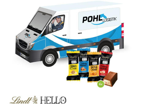 3D Präsent "Transporter" mit Lindt HELLO Mini