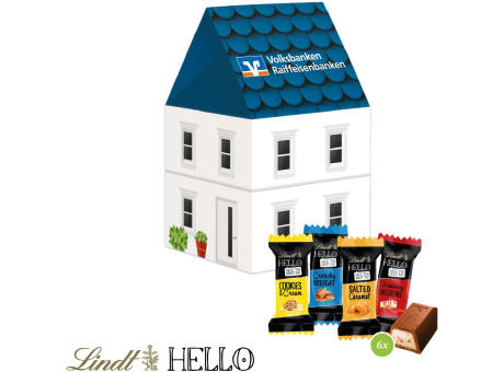 3D Präsent "Haus" mit Lindt HELLO Mini