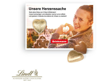 Schokokarte mit Lindt Herz