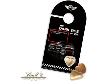 Schokokarte "Türanhänger" mit Lindt Herz