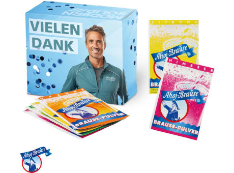 Werbebox mit Ahoj-Brause Pulver