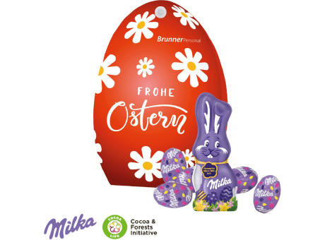 Werbe-Osterei mit Schokoladenmischung von Milka