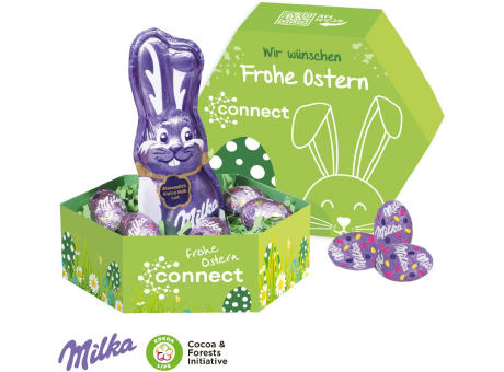Großes Osternest mit Schokolade von Milka