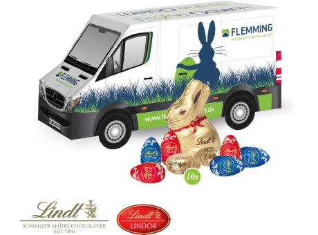 3D Präsent "Transporter" Ostern mit Lindt Schokoladenmischung
