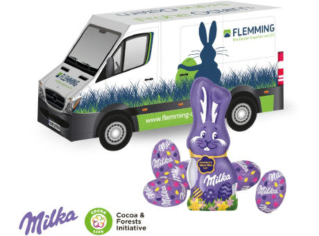 3D Präsent "Transporter" Ostern mit Milka Schokoladenmischung
