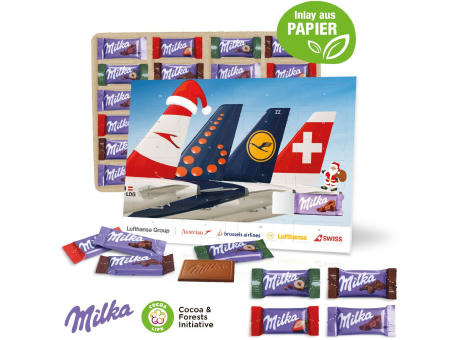 Tisch-Adventskalender mit Milka Schokolade, Inlay aus Papier