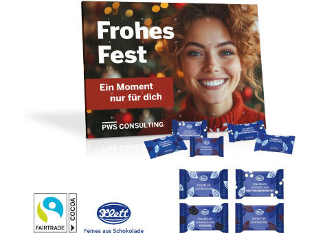 Tisch-Adventskalender mit Klett Fairtrade® Schokolade