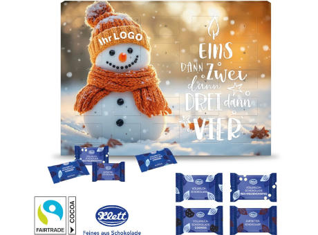 Wand-Adventskalender mit Klett Fairtrade® Schokolade