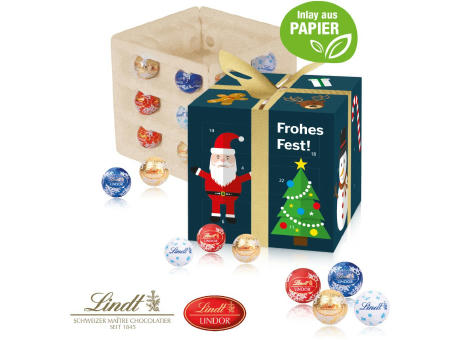 Lindt Adventskalender Cube "Geschenkzauber", Inlay aus Papier