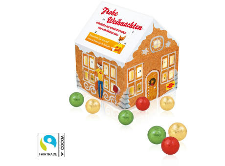 Adventskalender "Weihnachtshaus" Classic mit Fairtrade® Schokolade
