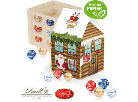 Adventshaus "Edition" mit Lindt Schokolade mit Papier-Inlay