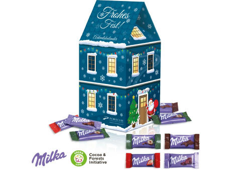 Adventskalender Haus "XL" mit Milka Schokolade