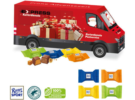 3D Adventskalender "Transporter" mit Ritter SPORT Schokowürfel
