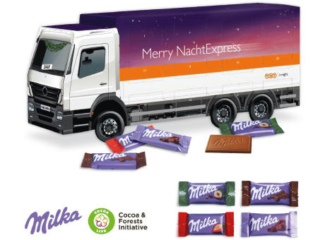 3D Adventskalender "LKW" mit Milka Schokolade