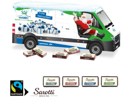 3D Adventskalender "Transporter" mit Sarotti Fairtrade® Schokolade