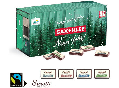 3D Adventskalender "Container" mit Sarotti Fairtrade® Schokolade