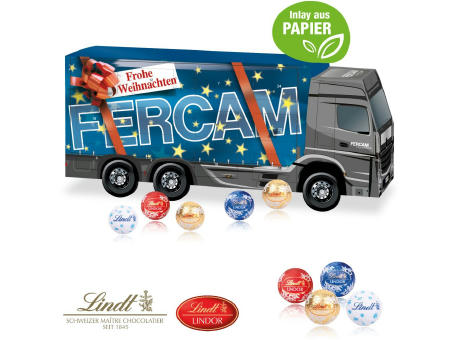 3D Adventskalender "LKW" mit Lindt Schokolade mit Papier-Inlay