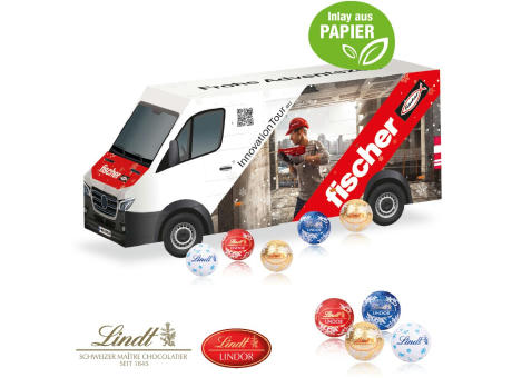 3D Adventskalender "Transporter" mit Lindt Schokolade mit Papier-Inlay