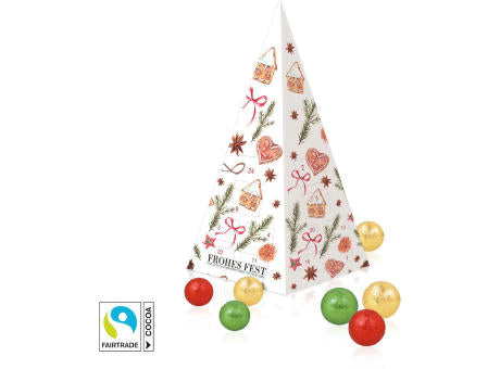 Adventskalender "Weihnachtspyramide" mit Fairtrade® Schokolade