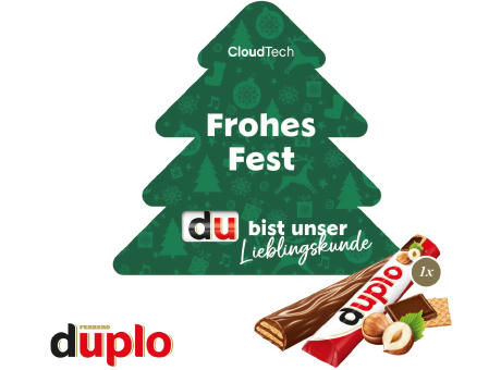 Werbekarte "Weihnachtsbaum" mit duplo