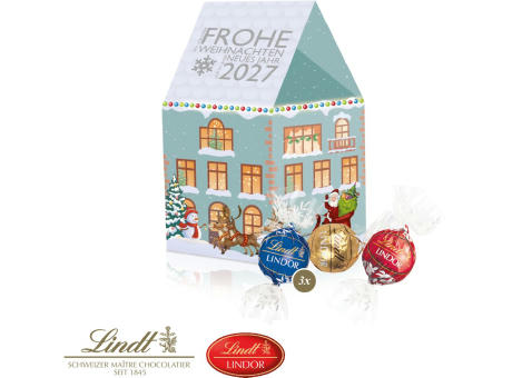3D Präsent "Haus" mit Lindor Pralinés