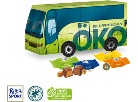 3D Präsent "Bus" mit Ritter SPORT Schokowürfel