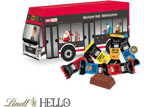 3D Präsent "Bus" mit Lindt HELLO