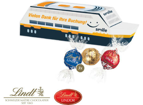 3D Präsent "Schiff" mit Lindor Pralinés
