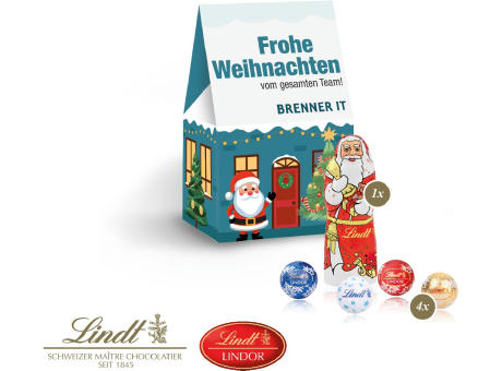 Präsent "Christmas Minis" mit Lindt Minis und Nikolaus