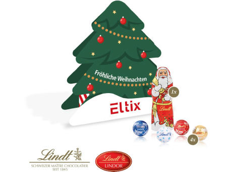 Präsent Tannenbaum mit Lindt Minis und Nikolaus