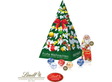 Präsent "Weihnachtsbaum" mit Lindt Minis und Nikolaus