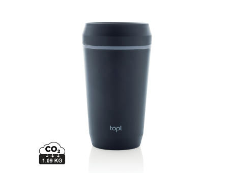 Topl-Becher aus rec. Kunststoff mit 360-Grad-Deckel 354ml