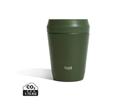 Topl-Trinkbecher aus rec. Stahl mit 360-Grad-Deckel 236ml