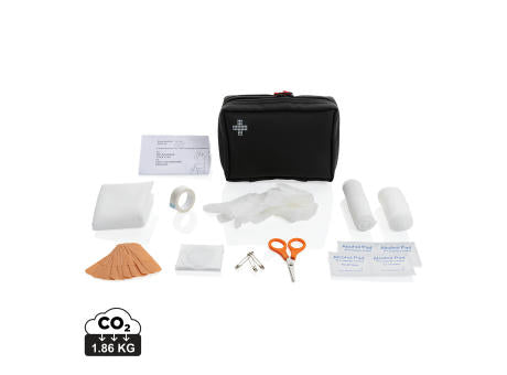 Erste-Hilfe-Set in RCS recycelter Nubuk-PU Tasche