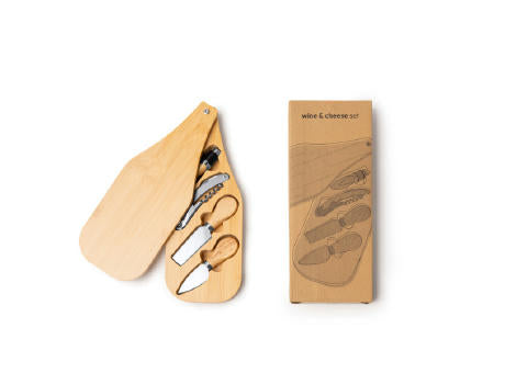 CHEESE/WINE SET GAUDA GREIGE