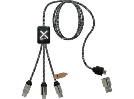 SCX.design C33 60W Typ C Ladekabel mit doppeltem Leuchtlogo