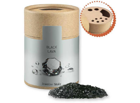 Gewürzmischung Black Lava Salz, ca. 135g, Kraftpapierstreuer Midi