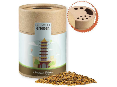 Gewürzmischung Orangen-Pfeffer, ca. 75g, Kraftpapierstreuer Midi