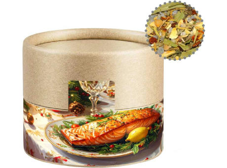 Weihnachts Gewürzmischung Fisch, ca. 30g, Kraftpapierdose Mini